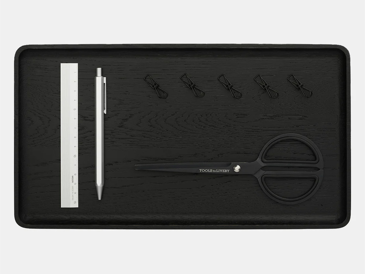 Oakywood Catchall Tray Large Black - Houten Organizer Bakje