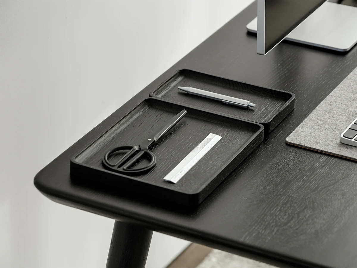 Oakywood Catchall Tray Large Black - Houten Organizer Bakje