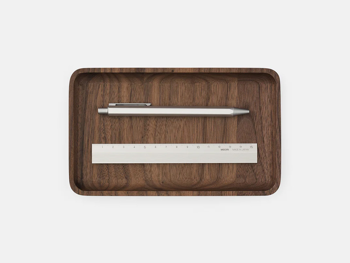 Oakywood Catchall Tray Small Walnut - Houten Organizer Bakje