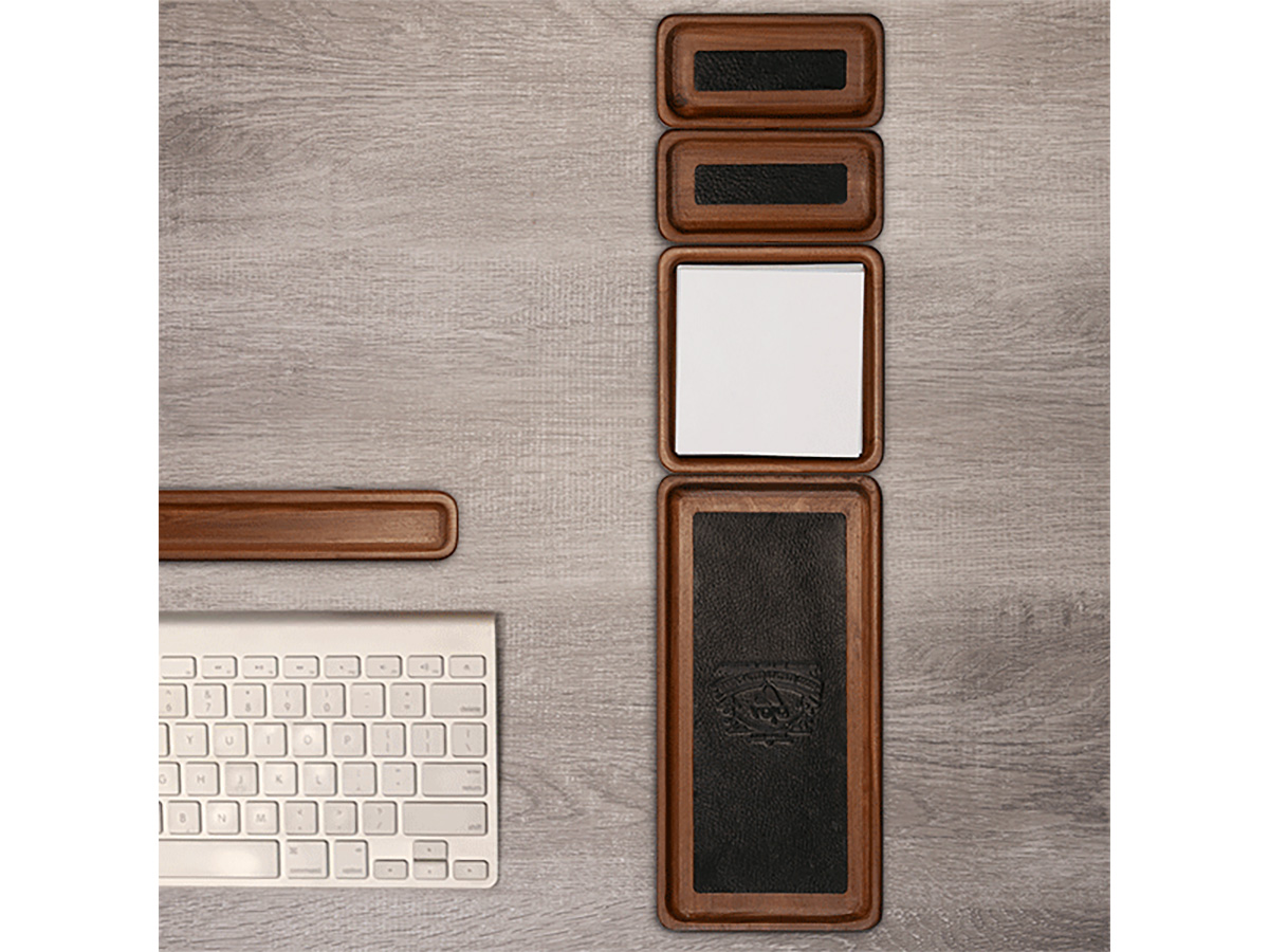 Vaja Wooden Desk Tray Set - Houten Magnetische Bureau Organiser