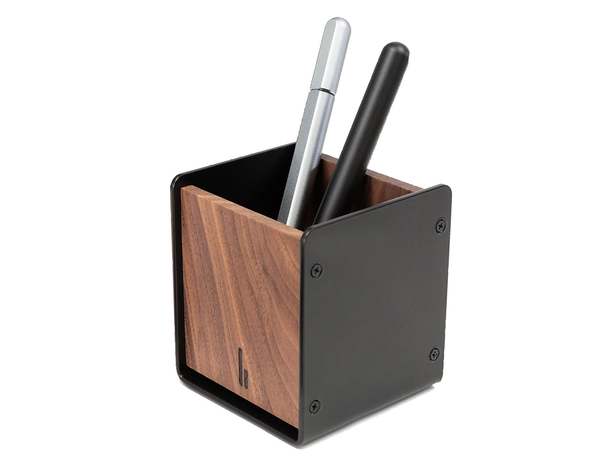 Balolo Pen Holder Walnut - Pennenhouder Hout en Zwart Staal