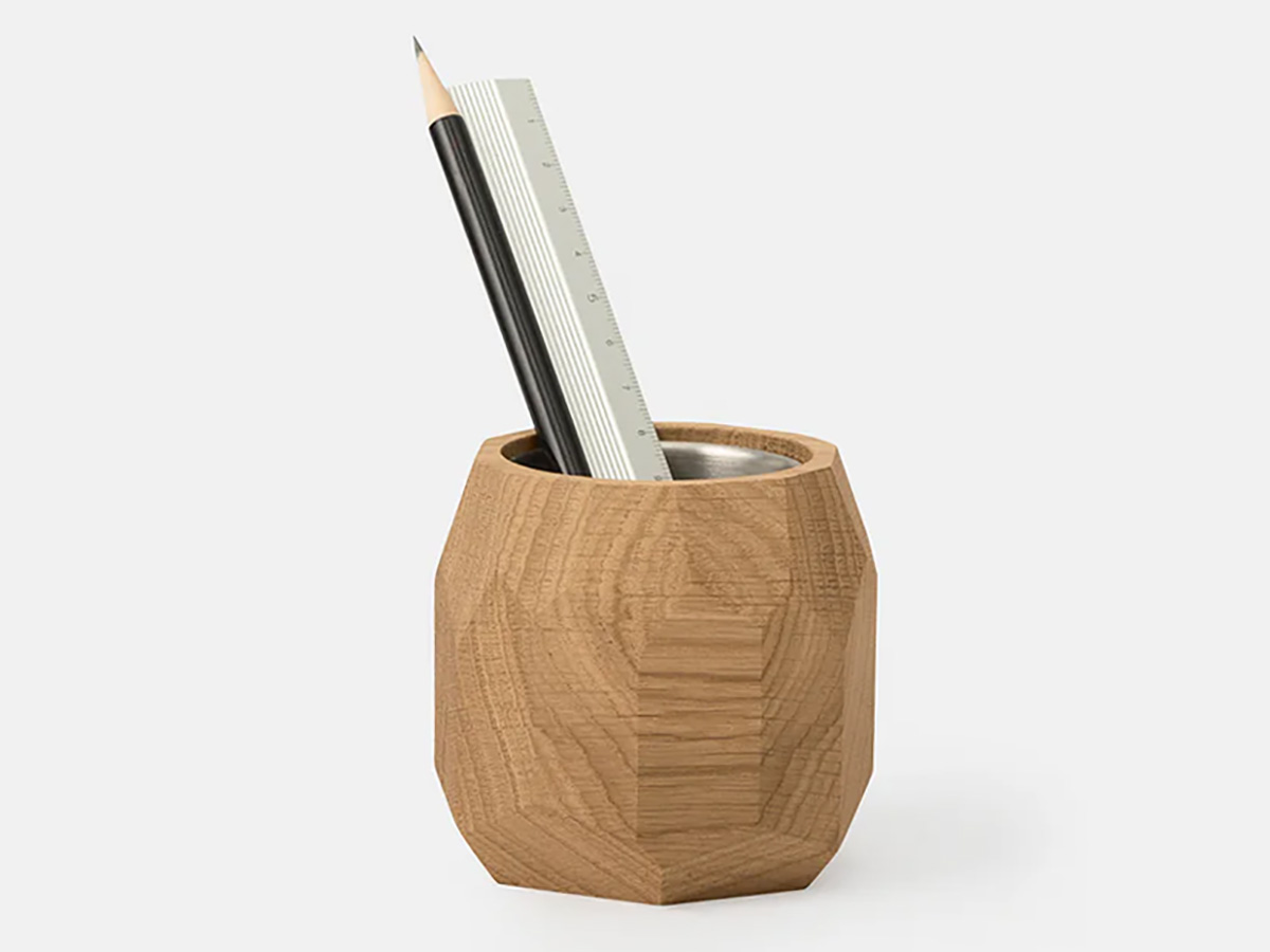 Oakywood Geometric Pen Holder Oak - Houten Pennenhouder