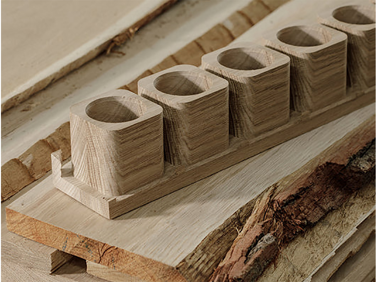 Oakywood Cubic Pen Holder Oak - Houten Pennenhouder