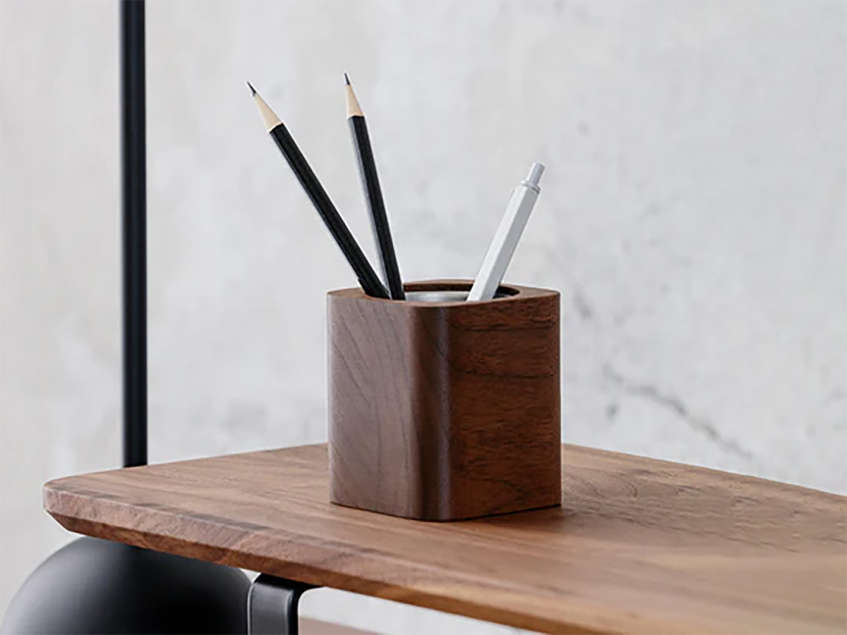 Oakywood Cubic Pen Holder Walnut - Houten Pennenhouder