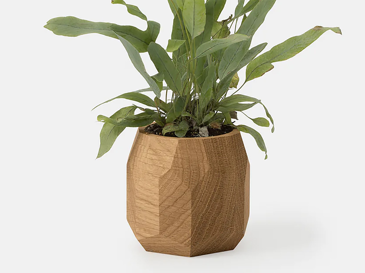 Oakywood Geometric Planter Oak - Bureau Vetplant Potje