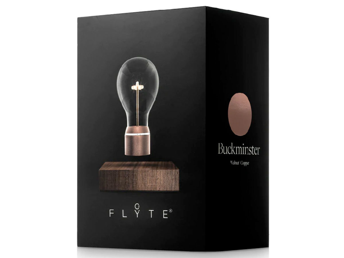 Flyte Buckminster Levitating Bulb Zwevende Bureaulamp - Walnoot/Koper