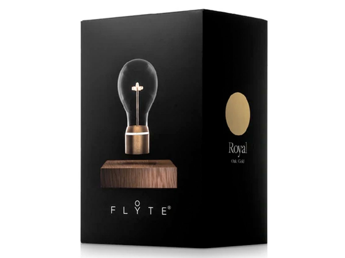 Flyte Royal Levitating Bulb Zwevende Bureaulamp - Eiken/Goud