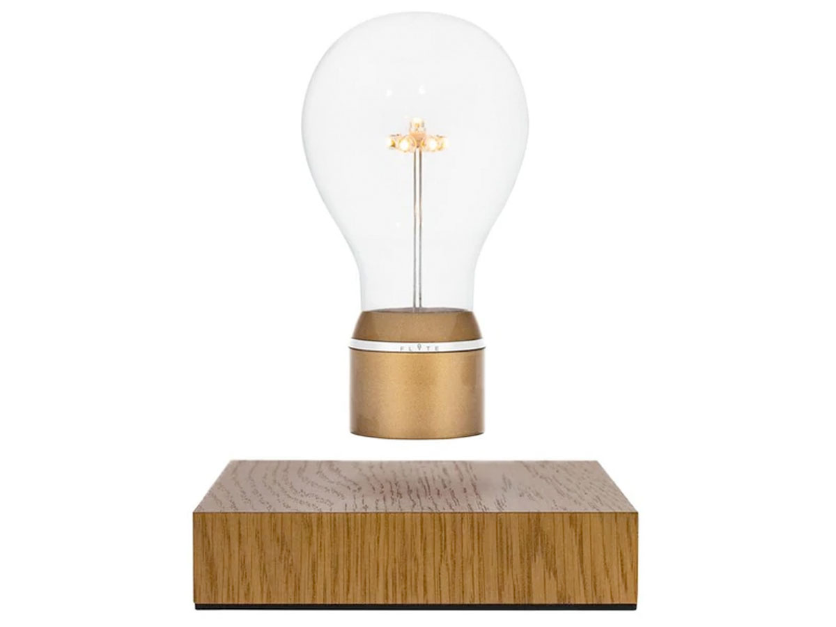 Flyte Royal Levitating Bulb Zwevende Bureaulamp - Eiken/Goud