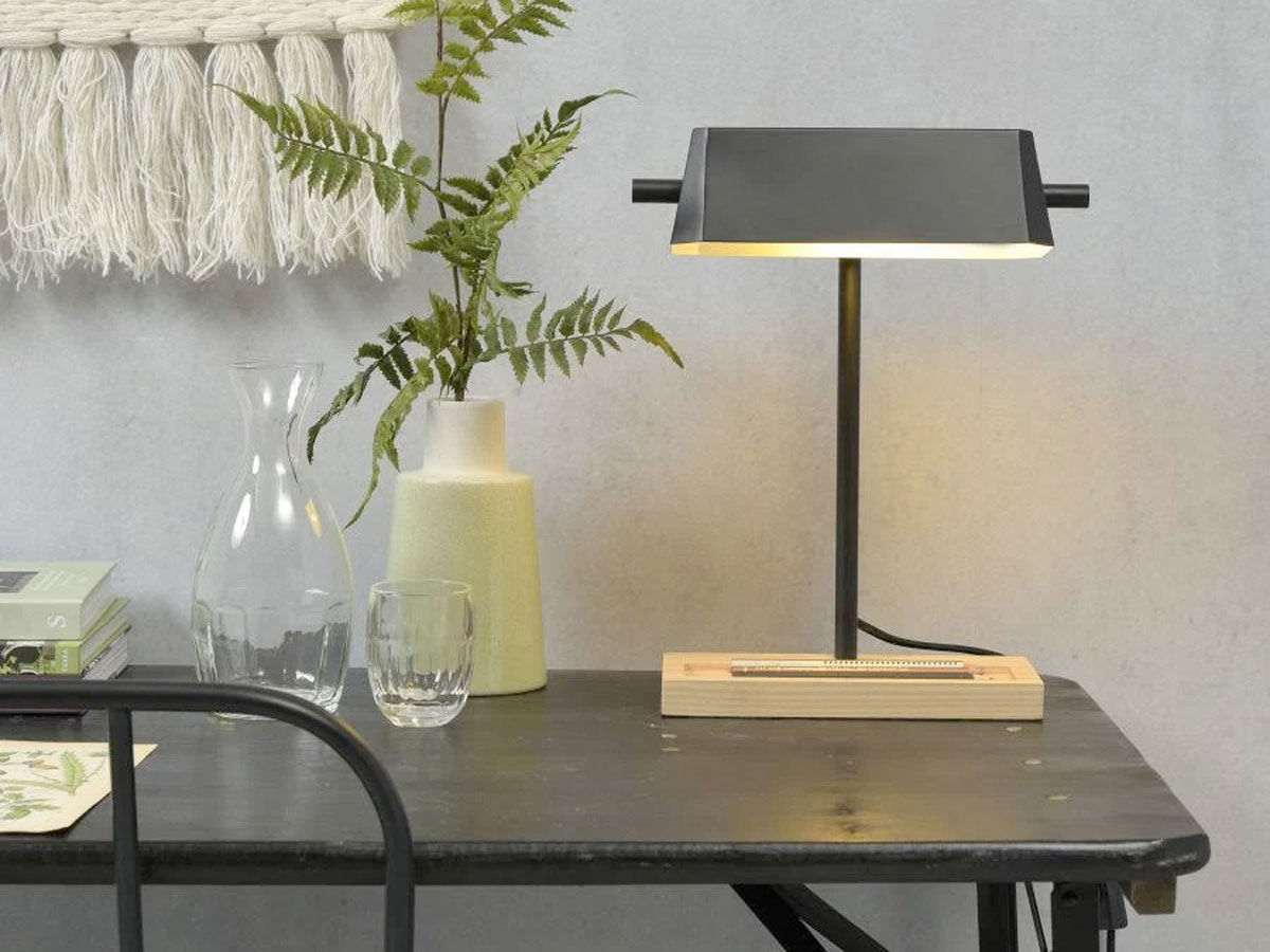 It's About RoMi Cambridge Bureaulamp - Zwart Staal en Hout