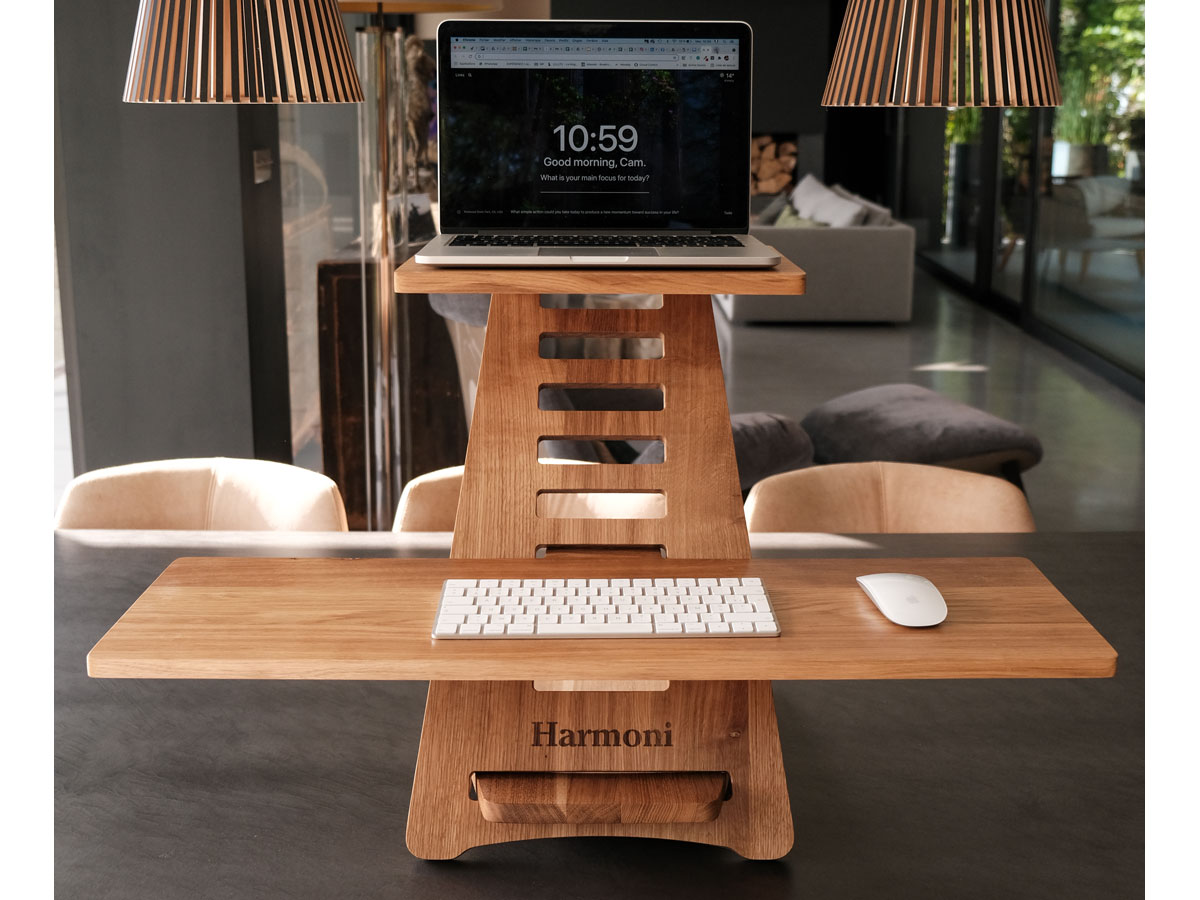 Te voet Achteruit Interpunctie Harmoni Standing Desk Eiken | Modulair Sta Bureau