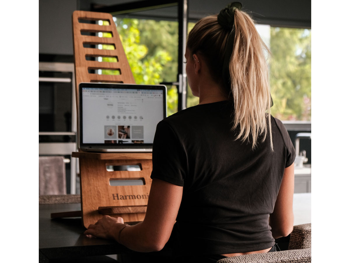 Harmoni Standing Desk Premium Eiken - Modulair Sta Bureau