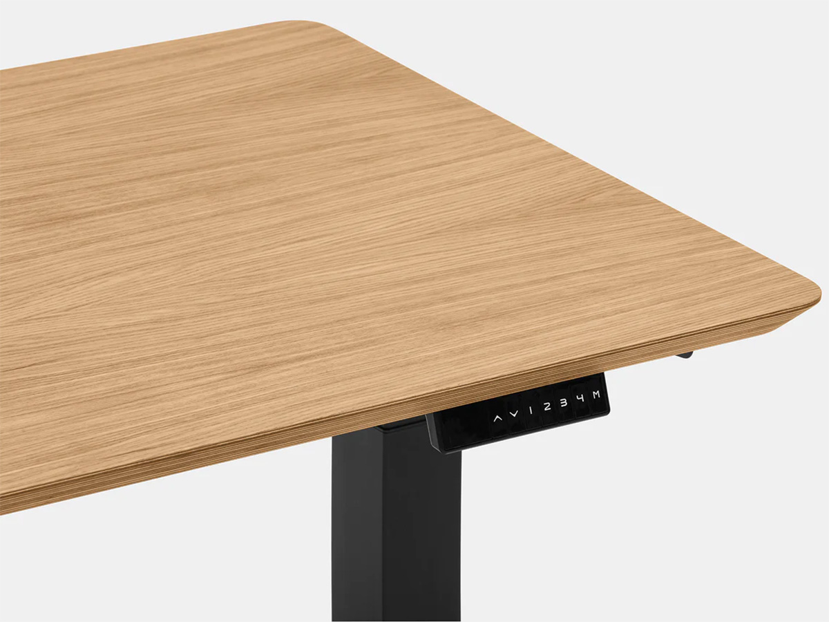 Oakywood Standing Desk Houten Zit Sta Bureau S - Eiken Fineer / Zwart