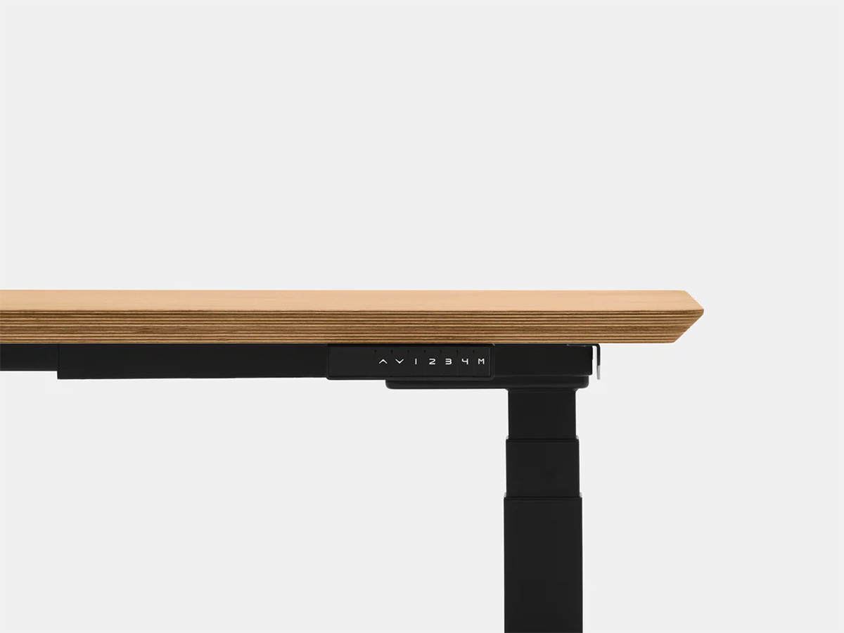 Oakywood Standing Desk Houten Zit Sta Bureau S - Eiken Fineer / Zwart