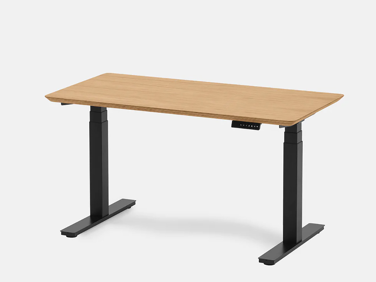 Oakywood Standing Desk Houten Zit Sta Bureau S - Eiken Fineer / Zwart