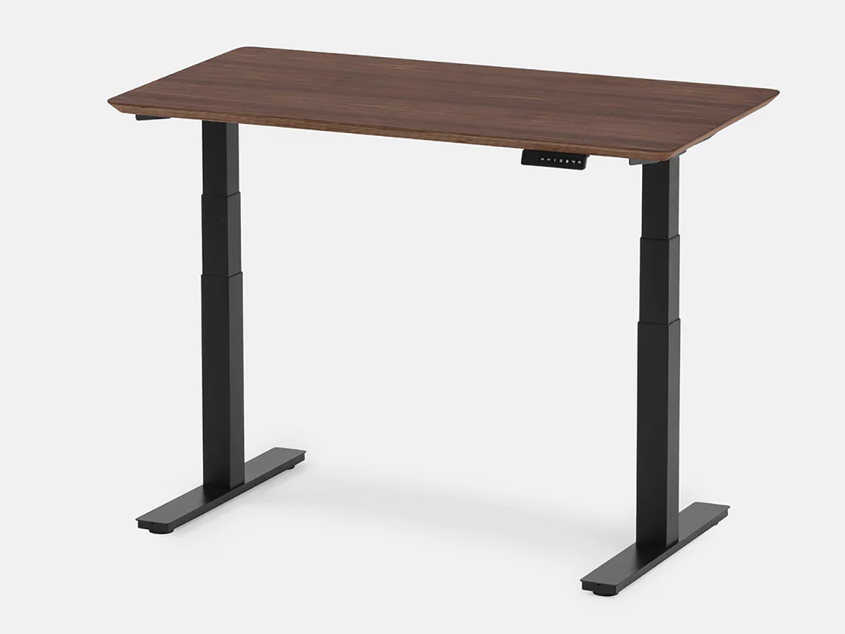 Oakywood Standing Desk Houten Zit Sta Bureau S - Walnoot Fineer / Zwart