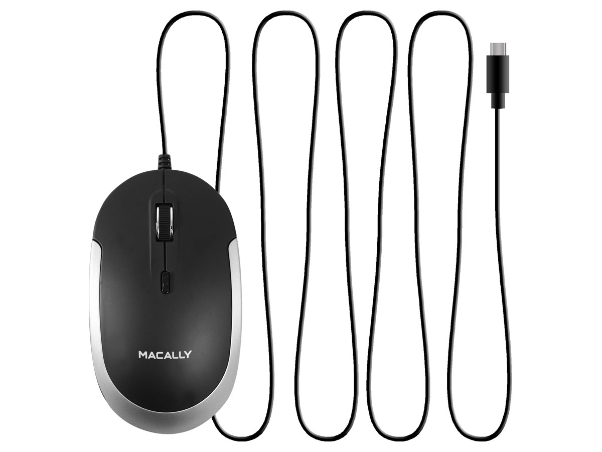 MacAlly UCDYNAMOUSE-SG Optische USB-C Muis Space Grey