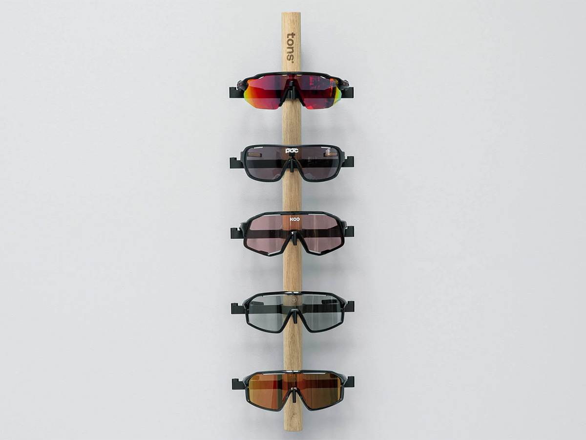 Tons Cycling Glasses Organiser Rack E - Smoked Oak 