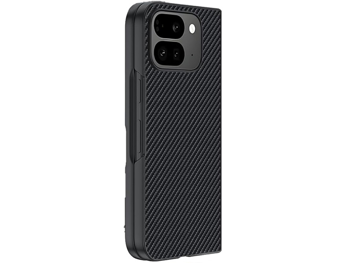 CaseMania Carbon-look Case Zwart - Google Pixel 10 Pro Fold hoesje