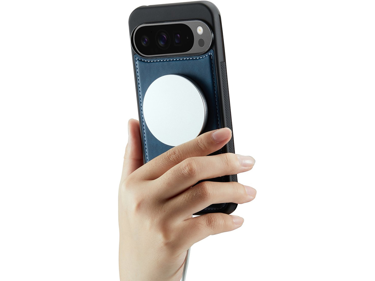 CaseMania 2in1 Bookcase MagSafe Qi2 Blauw - Google Pixel 10 Pro Hoesje