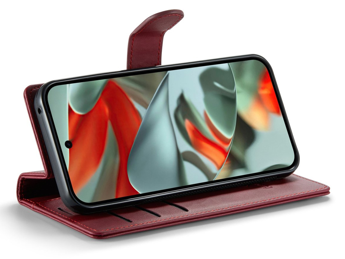 CaseMania 2in1 Bookcase MagSafe Qi2 Rood - Google Pixel 10 Pro Hoesje
