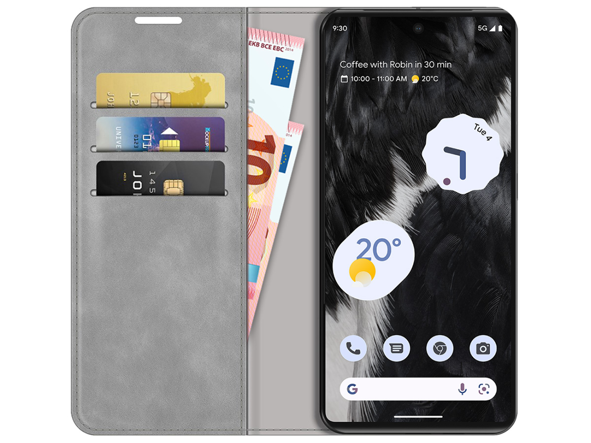 Just in Case Slim Wallet Case Grijs - Google Pixel 7 hoesje