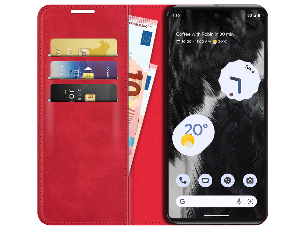 Just in Case Slim Wallet Case Rood - Google Pixel 7 hoesje