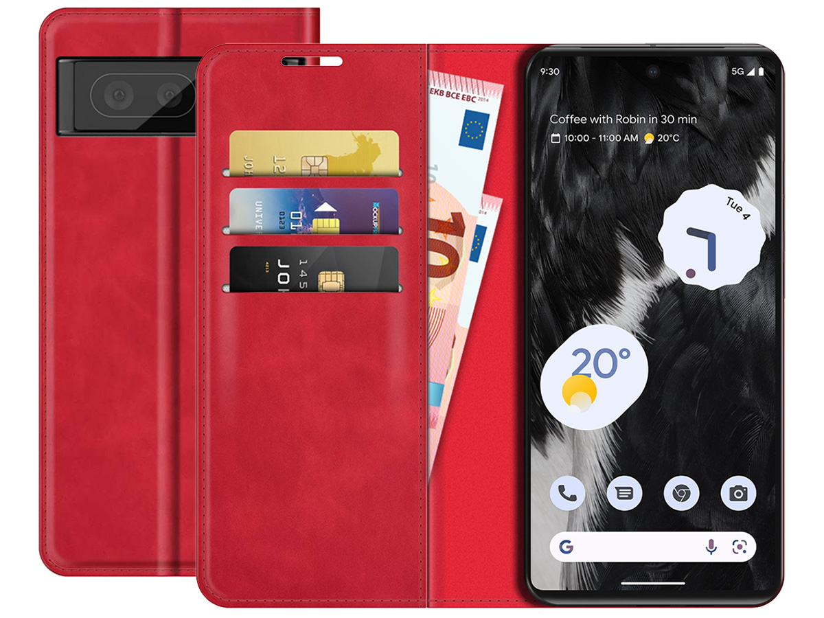 Just in Case Slim Wallet Case Rood - Google Pixel 7 hoesje