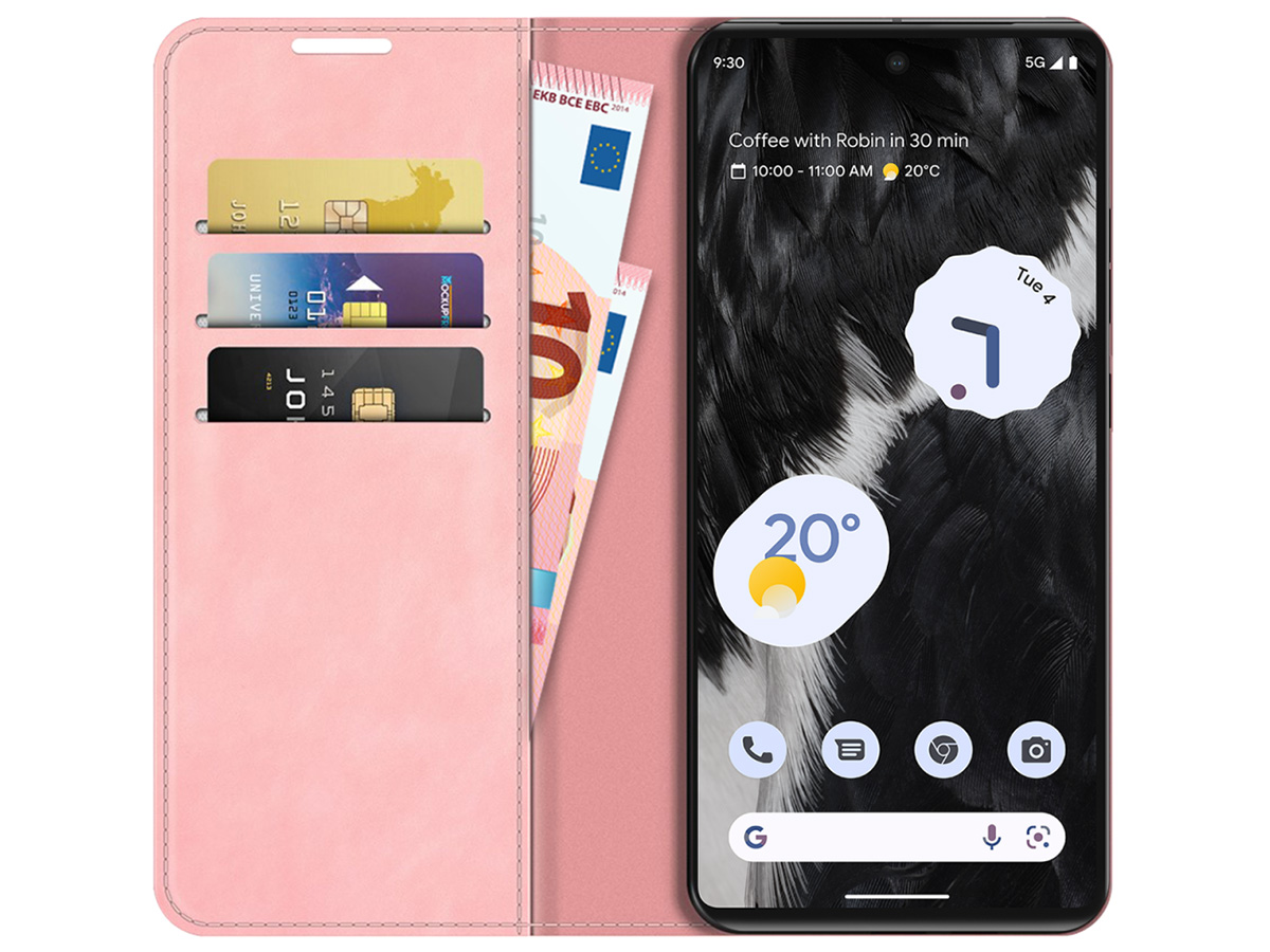 Just in Case Slim Wallet Case Roze - Google Pixel 7 hoesje