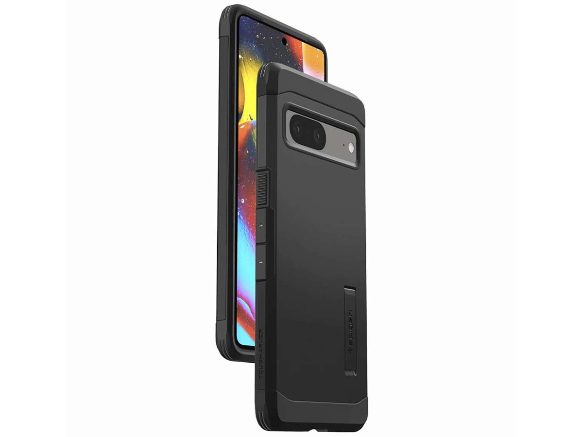 Spigen Tough Armor Case Zwart - Google Pixel 7 Hoesje