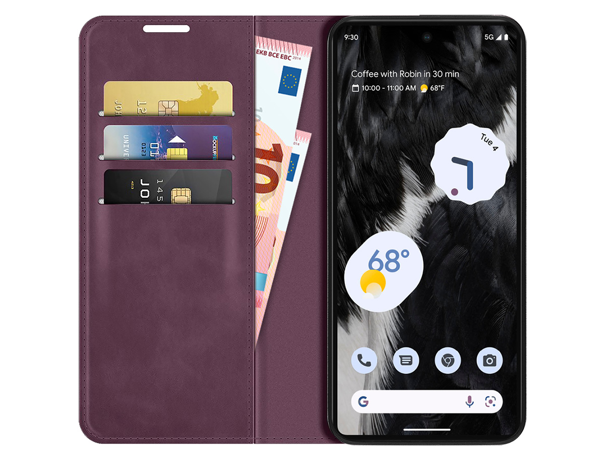 Just in Case Slim Wallet Case Paars - Google Pixel 7a hoesje