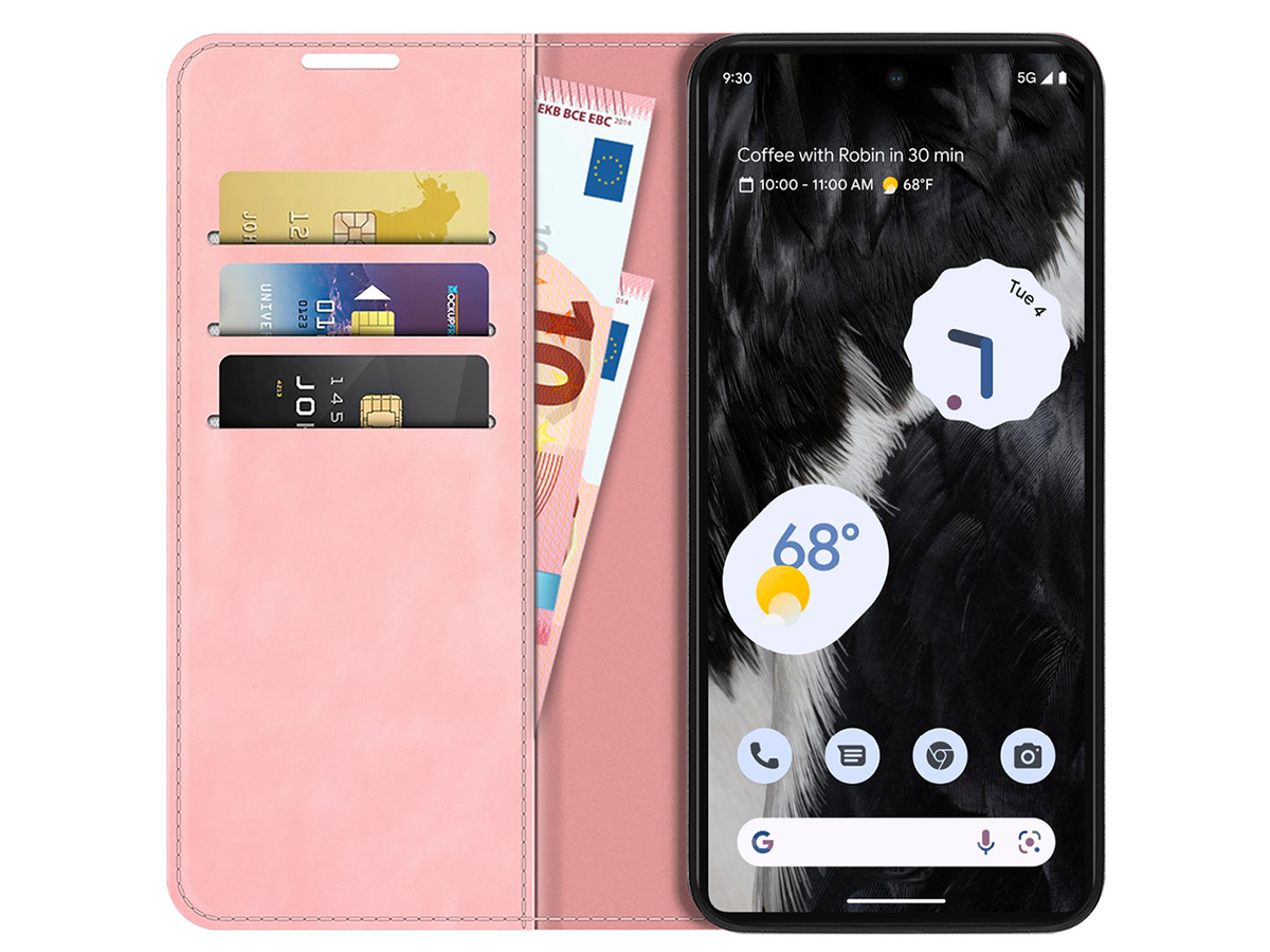 Just in Case Slim Wallet Case Roze - Google Pixel 7a hoesje