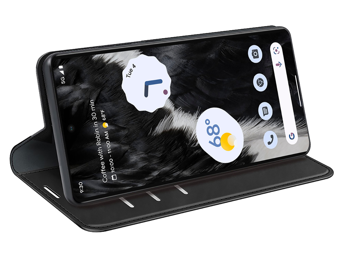 Just in Case Slim Wallet Case Zwart - Google Pixel 7a hoesje
