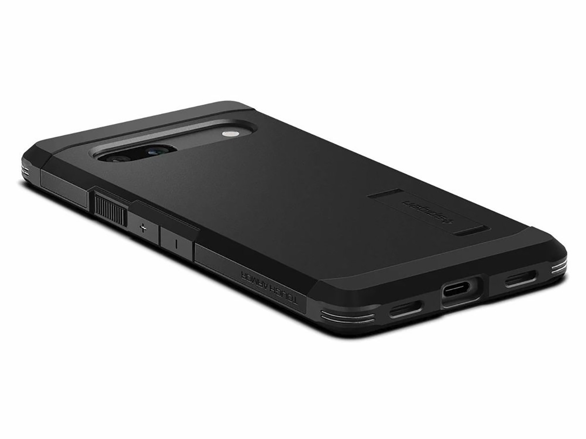 Spigen Tough Armor Case Zwart - Google Pixel 7a Hoesje