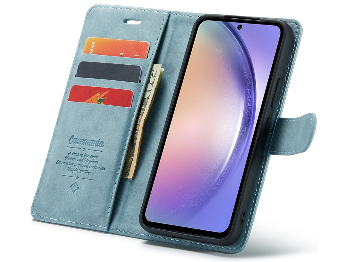 CaseMania 2in1 Magnetic Bookcase Aqua - Google Pixel 8 Hoesje