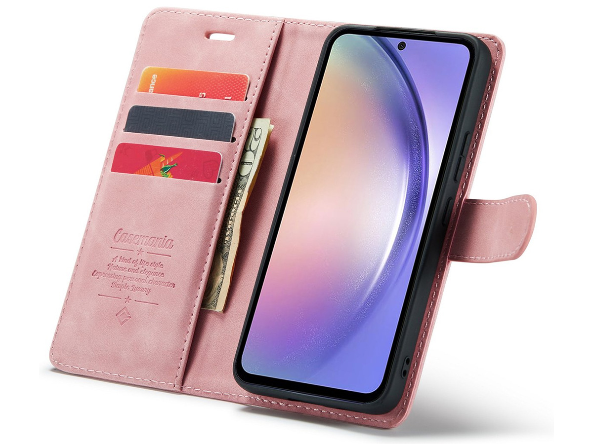 CaseMania 2in1 Magnetic Bookcase Roze - Google Pixel 8 Hoesje