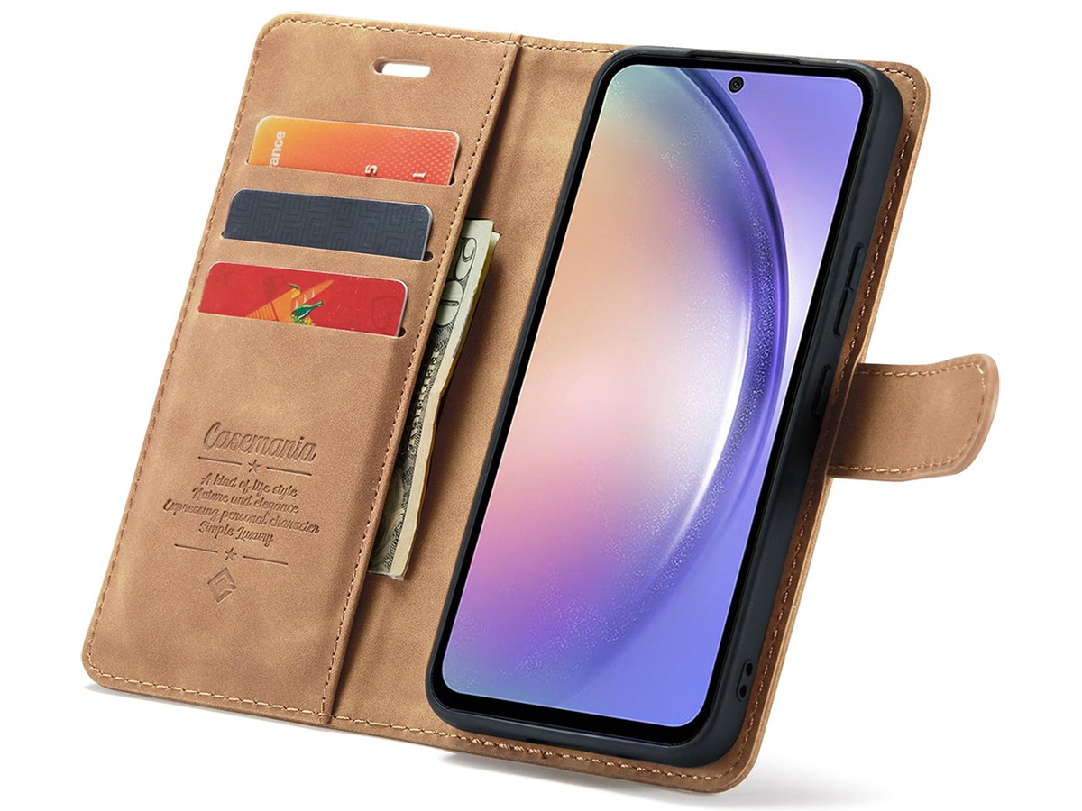 CaseMania 2in1 Magnetic Bookcase Bruin - Google Pixel 8 Hoesje