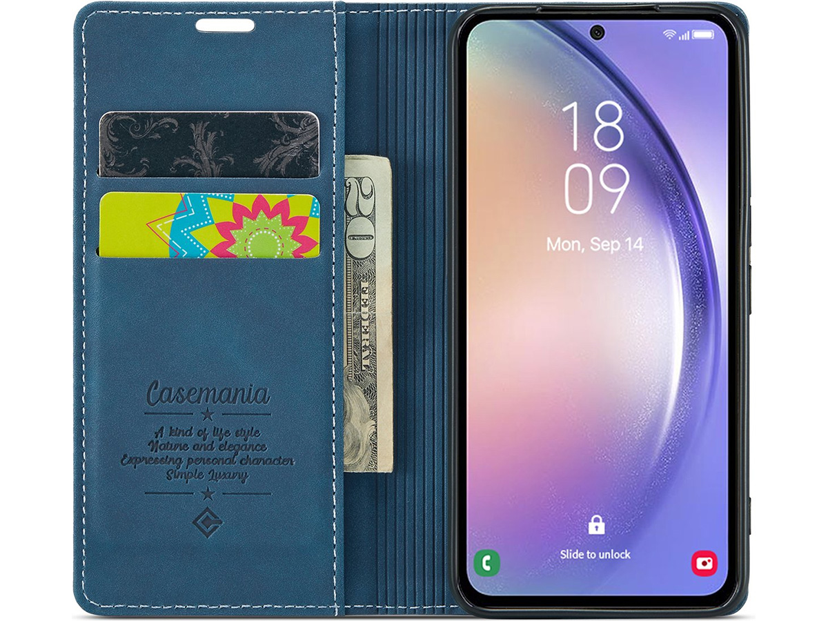 CaseMania Vintage Slim Bookcase Groen - Google Pixel 8 Pro hoesje