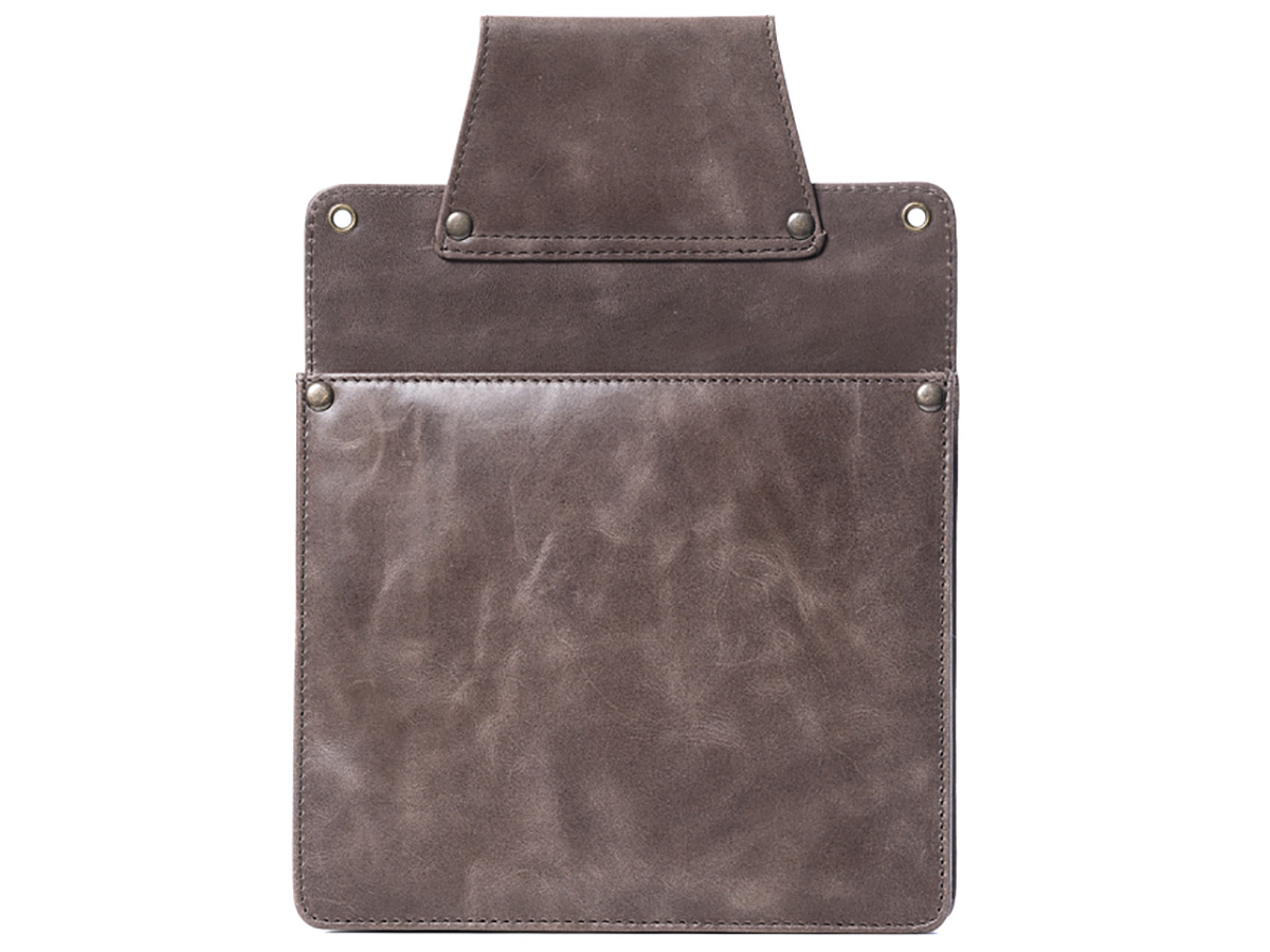 Horeca Holster voor iPad 9.7 & 10.2 - Grijs Leer