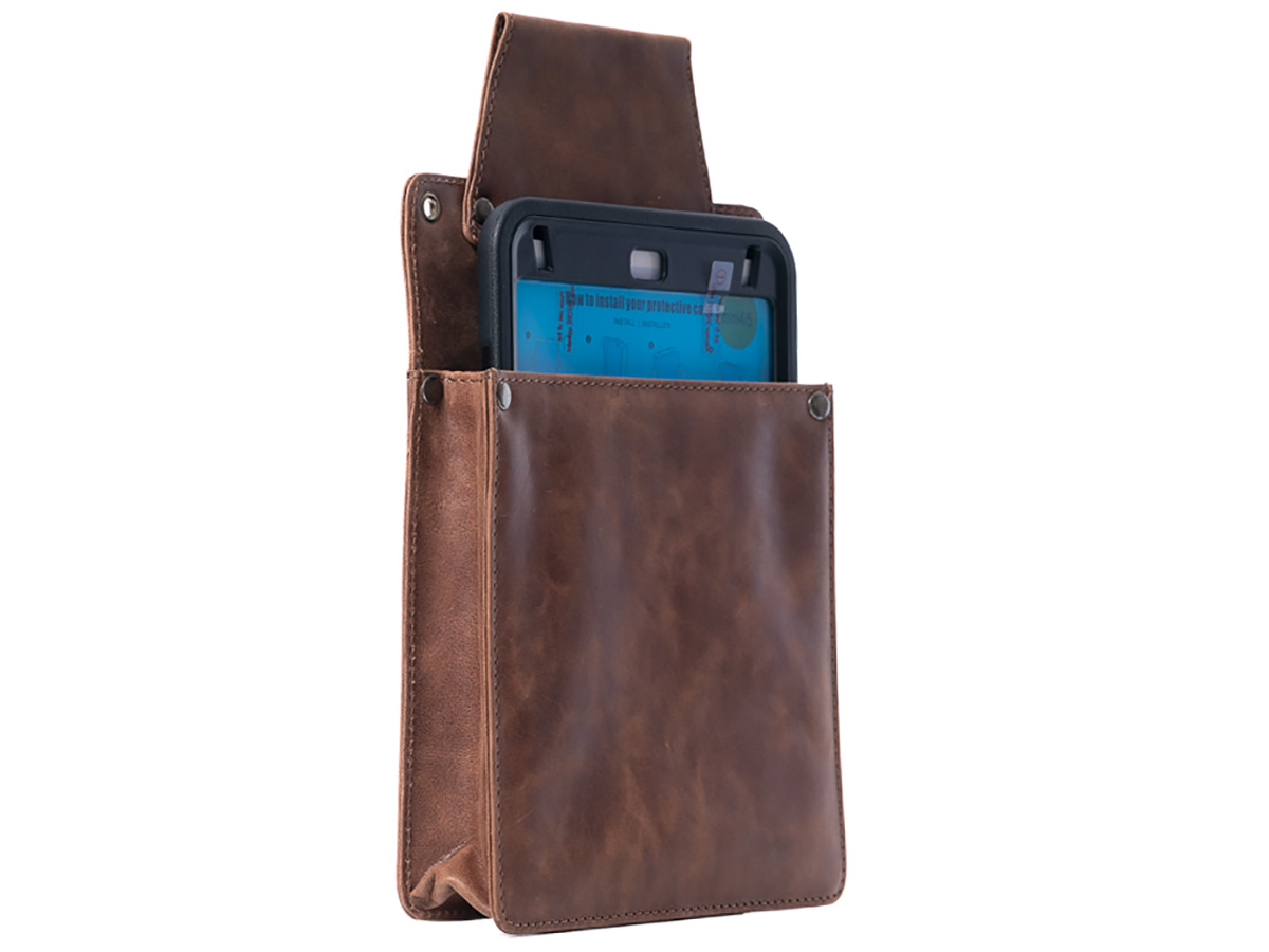 Horeca Holster voor iPad Mini - Cognac Leer