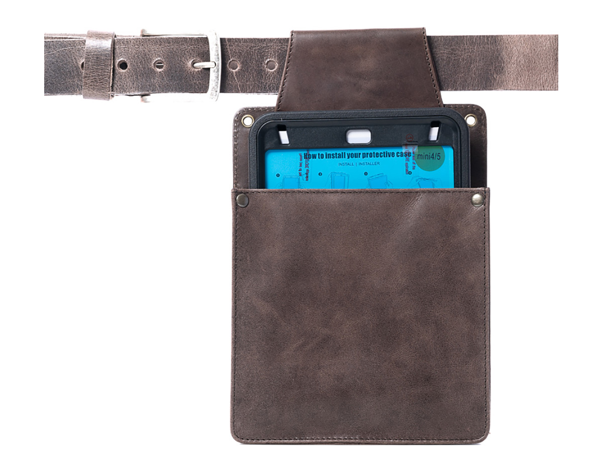 Horeca Holster voor iPad Mini - Bruin Leer