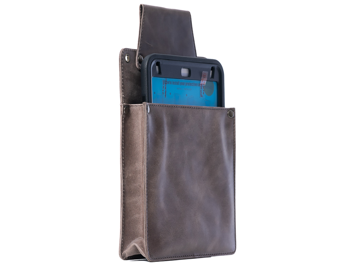 Horeca Holster voor iPad Mini - Grijs Leer