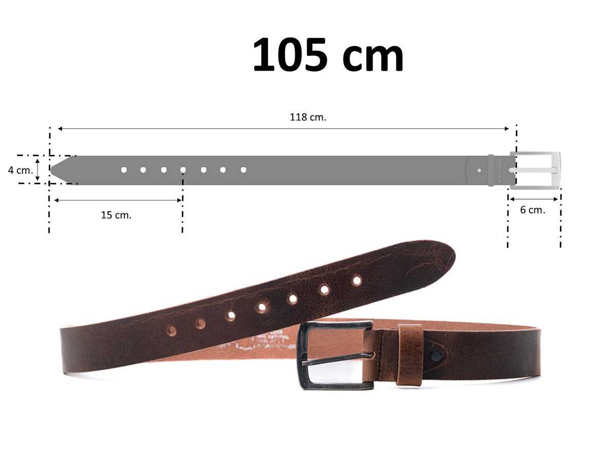 Horeca Riem voor Horeca Holsters - 105cm - Cognac Leer