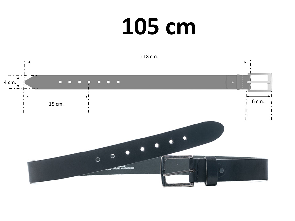 Horeca Riem voor Horeca Holsters - 105cm - Grijs Leer