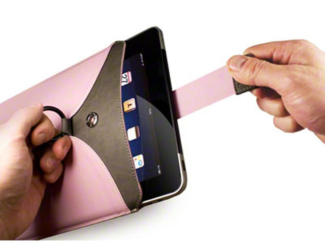 Tuff-Luv Pull-Tab Leren iPad Sleeve