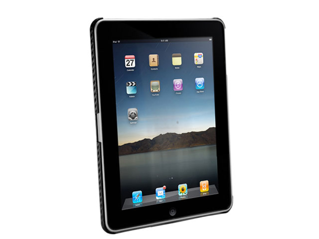 Carbon Leather Viewstand Case Hoes voor iPad
