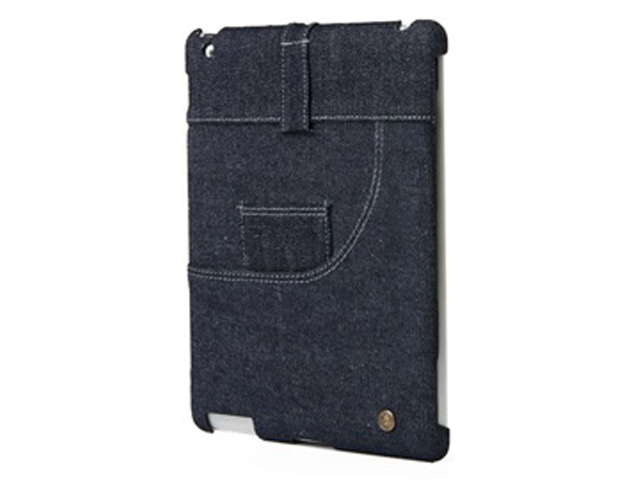 Denim Jeans Smart Back Cover Case Hoes voor iPad 2