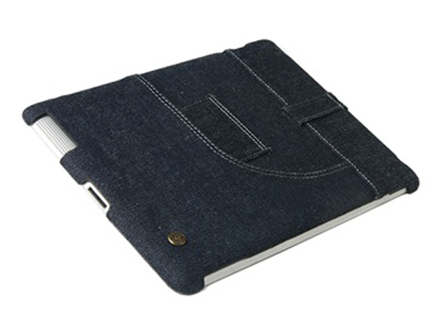 Denim Jeans Smart Back Cover Case Hoes voor iPad 2