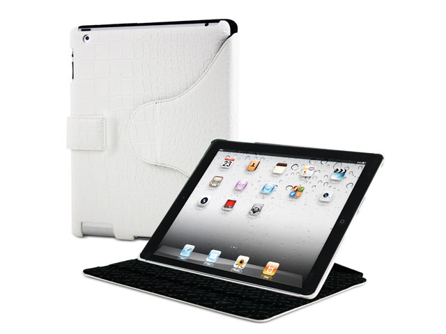 Muvit 2-in-1 Snow Clip Croco Leren Case iPad 2