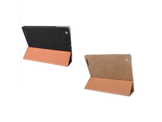 Rough Leather Work & Media Stand Case voor iPad 2