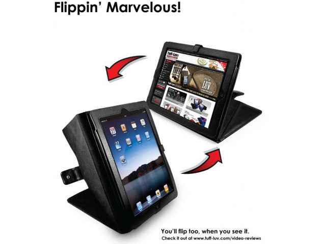Tuff-Luv Tri-Axis Kunstleren Case Hoes voor iPad 2, 3 & 4